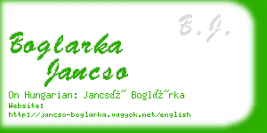 boglarka jancso business card